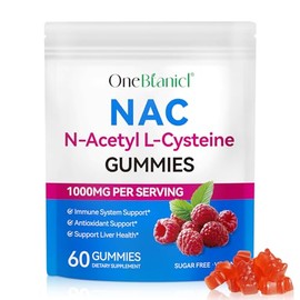 N-Acetyl L-Cysteine Gummies,1000mg NAC Gummies for Antioxidants & Immune Support, 60 Vegan Gummies, Sugar-Free