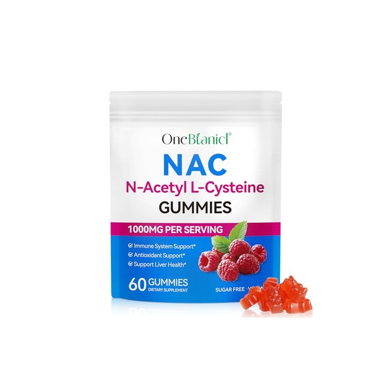 N-Acetyl L-Cysteine Gummies,1000mg NAC Gummies for Antioxidants & Immune Support,