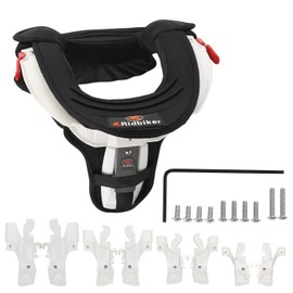 Motocross Gear Neck Protector Motorcycle Neck Brace for Adult Neck Guard MTB Body Protection Gear (Black&White)