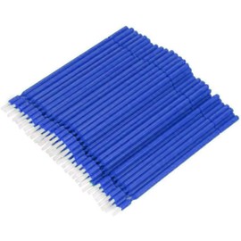 Pinceles, micropinceles aplicadores, desechables, para el cuidado dental, para extensiones de pestañas, para rímel, 100 unidades, color azul