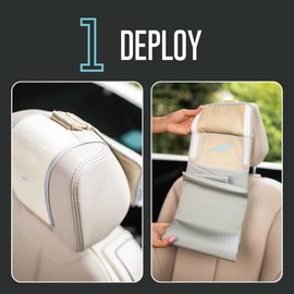 Scuvvers Stowable Waterproof Car Seat Protectors | Made from 100% Recycled Textiles | Dirt & Spill Repellent, Slip-Proof Silicone Backing | Machine Washable Seat Protectors for Car, Truck - Cream