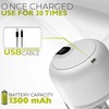White 3 CUP Electric mini garlic crusher, USB rechargeable portable