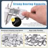 Glarks 72Pcs 1/8" 150ft Stainless Steel Wire Rope Cable Set