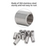 Pack of 10 M12 x 1.75-Pitch 30mm Length Round Coupling
