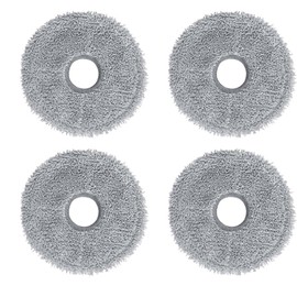 NUHFUFA 4 PCS Washable Mop Pad Robot Vacuum Cleaner Accessories for Dreame X30/S30/S10, Replacement Cloth Wipe Rag