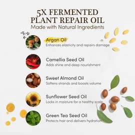 HAARAZ Argan Oil Hair Serum - Hydrates, Repairs Dry, Frizzy, Damaged Hair, Repairs Frayed Ends, Smooths & Strengthens, Suitable for All Hair Types, 3.38 Fl Oz