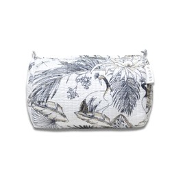 IBOAH Print Travel Toiletry Bag Organizer, Toiletry Bag, Printed Cotton Padded Makeup Bag for Women, Men and Newborns with Waterproof Lined Interior, White Animals, Pequeño, Handmade print travel
