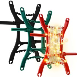 3 PCS Rotating Handle Christmas Lights Storage Holders, 6.7 * 12inch All Purpose Christmas String Light Storage Holiday Light Cord Wind Up Cord Storage Reel Christmas Light Organizer for Light String