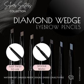 Eye Embrace Luna: Light Brown-Gray Eyebrow Pencil – Waterproof, Double-Ended Automatic Angled Tip & Spoolie Brush, Cruelty-Free