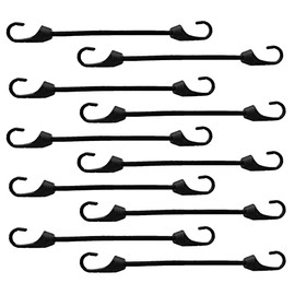 Joneaz Mini Bungee Cords with Hooks 4 inch, 10-Piece, UV Resistant, 5 mm Diameter Rubber Cord…
