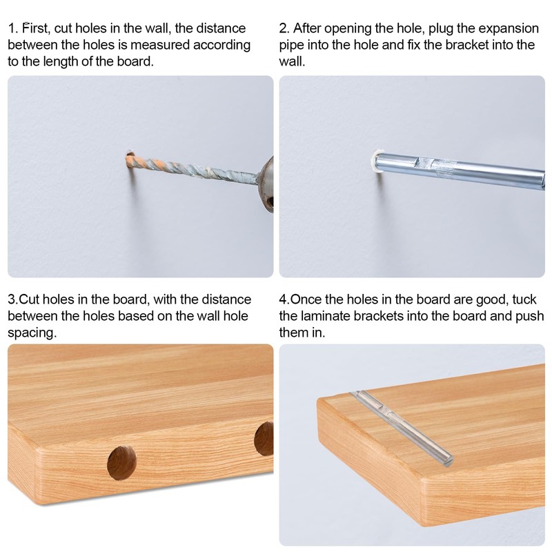 PWGHWG Pack of 4 Shelf Brackets, 10 x 100 mm,