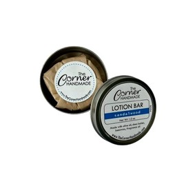 The Corner Handmade Lotion Bar Moisturizer with Beeswax and Shea Butter for Dry Skin, 1 Ounce (Sandalwood)