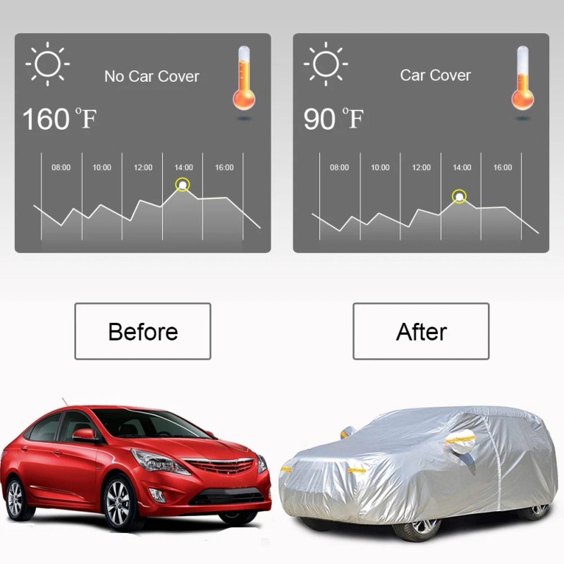 NEVERLAND Full Sedan Car Cover Waterproof All Weather Dust Sun