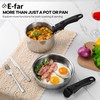 E-far 9pcs Stainless Steel Cookware Set, 3-Ply Pots and Pans