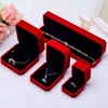FAYADA Long Velvet Chain Necklace Gift Box, Red Bracelet Storage