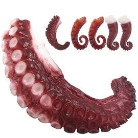ifundom Artificial Octopus Tentacles 6-Pack Realistic Simulation Seafood Props Fake Tentacle Decorations for BBQ Party Photography Kitchen Display 1.96X1.77X0.78In