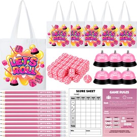 RoundFunny 6 Sets Dice Game Kit Party Supplies up to 6 Groups 2-12 Player