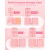 AMOOS Compact 3-Layer Travel Pill Organizer, Cute Pill Box Case