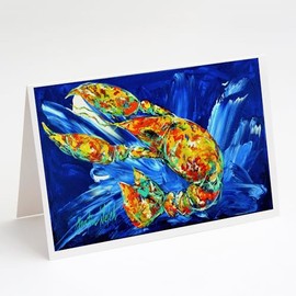 Caroline's Treasures Not your Plano Crawfish Greeting Cards Pack of 8 Blank Cards with Envelopes Whimsical A7 Size 5x7 Blank Note Cards