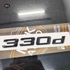 CTRONIC 330d Black Glossy Rear Boot Logo Back Badge Emblem Tuning for E90 E91 E92 E93 F30 F31 F32 F33 F34 HB3R1