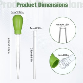 Hpmjz Long Turkey Baster for Aquarium Water Changer Siphon Waste Remover Coral Fish Feeder Waste Clean Tool Manual Acrylic Pipette Suction Dropper with Extension Pipes for Fish Tank Cleaning Pipette