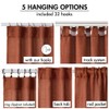 MIULEE Burnt Orange Linen Curtains 84 Inches Long 2 Panels