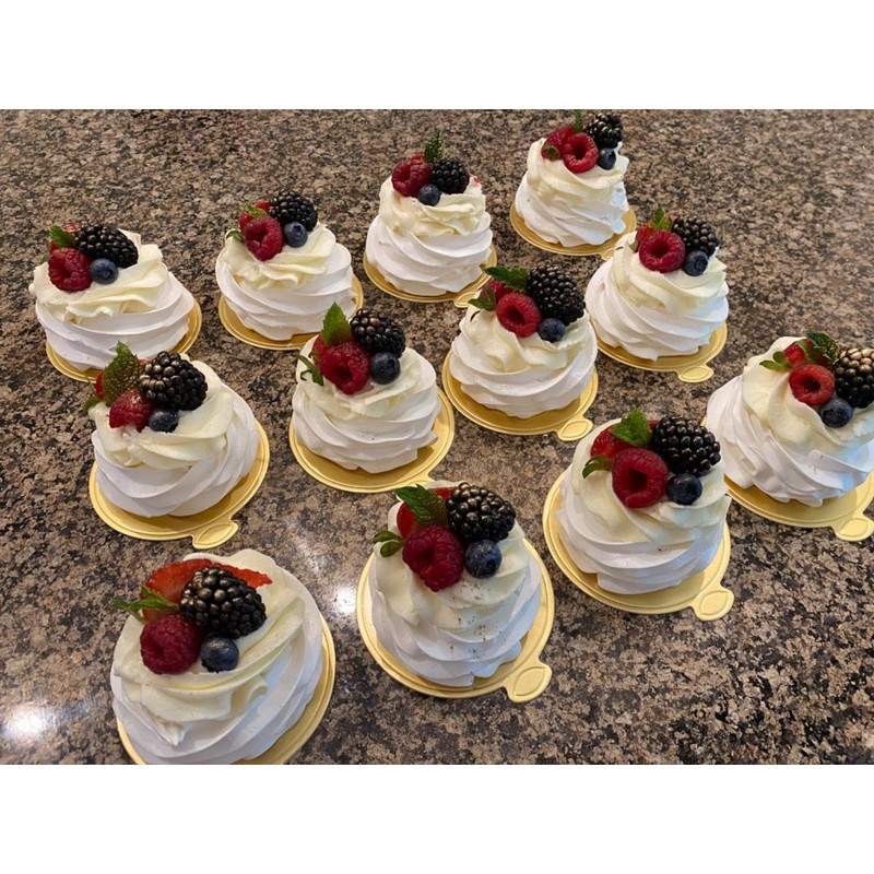 YYaaloa 300 Pcs 3 Inch Mini Cake Boards Mousse Cupcake