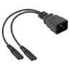 SinLoon C20 to Double C7 Y Splitter Power Plug Cable