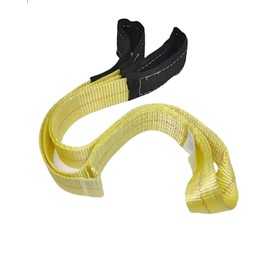 Lift Sling Straps, AsgenoX 2 Ply 5'X2 Heavy Duty Flat Eye Lift Slings Lifting Straps Tree Saver Winch Tow Strap, Yellow, 2 Packs, 40,000 Pound Breaking Strength