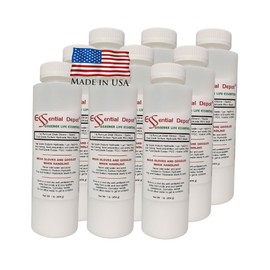 Essential Depot 9 lbs Food Grade Sodium Hydroxide Lye Evenly-Sized Micro Pels (Beads or Particles) - 9 x 1 lb Bottles - Lye Drain Cleaner