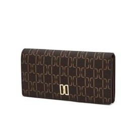 Daks (신세계강남점)DCWA4F717W2 브라운 로고패턴 가죽 장지갑 (Shinsegae Gangnam Store) DCWA4F717W2 Brown Logo Pattern Leather Long Wallet