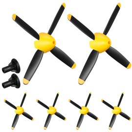 Hollowfly 6 Sets Spare Rc Plane Propellers Compatible with 500mm P51 Rc Plane 4 Channel Remote Control Airplane P51 with Propeller Savers Adapter, Yellow Nose