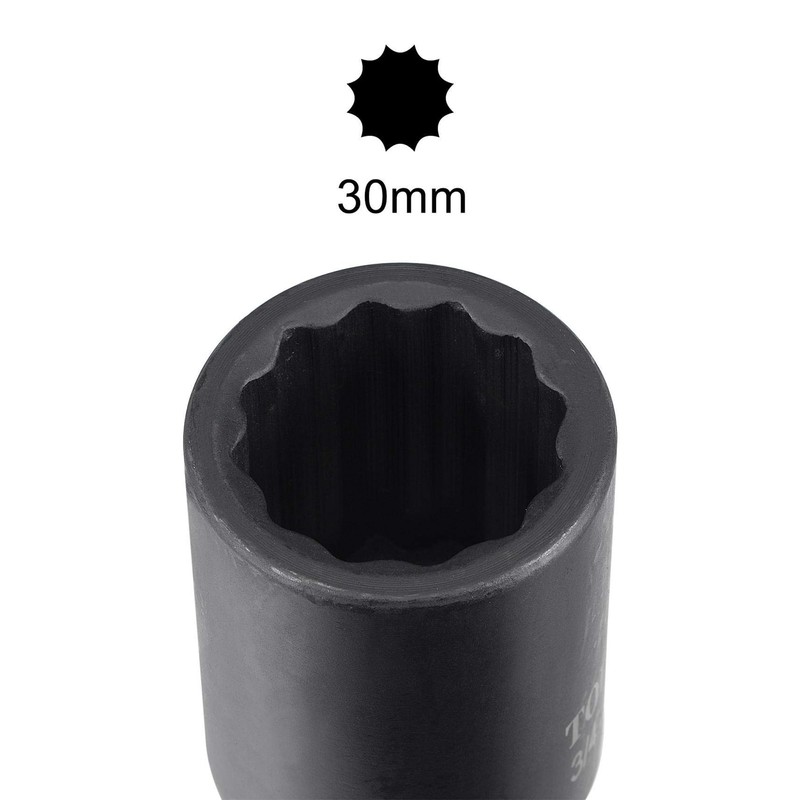 TA-VIGOR 12-Point Deep Impact Socket, 3/4-Inch Drive 30mm Metric Spindle