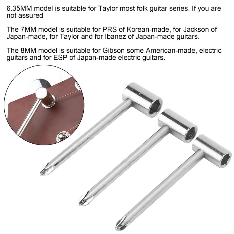 Truss Rod Wrench, Smooth Universal Guitar Neck Adjustment Tool for