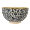 Creative Co-Op Floral Mosaic Stoneware Bowl Set, Multicolor, Set of