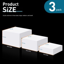 dndsim 3PSC Buffet Risers,Acrylic Risers Display Stands,Food Risers for Buffet Table,Acrylic Display Risers,Dessert Table Display Set,for Buffet,Wedding, Event, Birthday Party