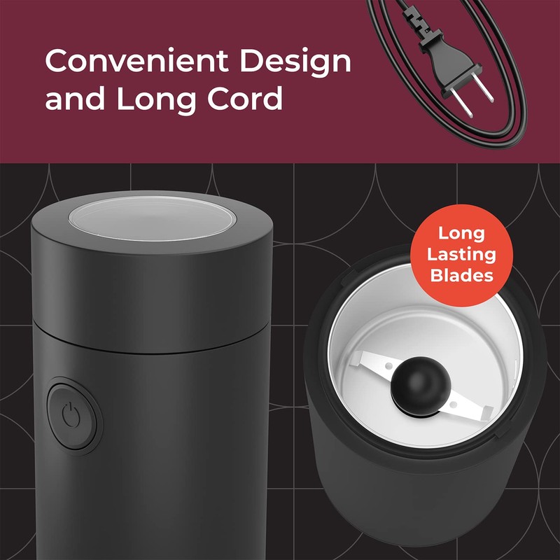 MuellerLiving Electric Coffee Grinder for Spice, Nut, Herbs and Coffee