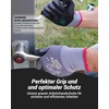 Trevendo® Super Tech Flex Nylon Knitted Work Gloves Black/Grey Size
