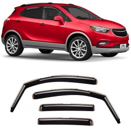 Voron Glass in-Channel Extra Durable Rain Guards for Buick Encore 2013-2022, Window Deflectors, Vent Window Visors, 4 Pieces - 200279