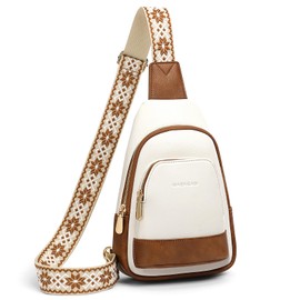 GAEKEAO Small Sling Bag Crossbody Bags for Women Anti Theft Trendy Chest Sling Purses Fanny Packs Vegan Leather Travel Belt