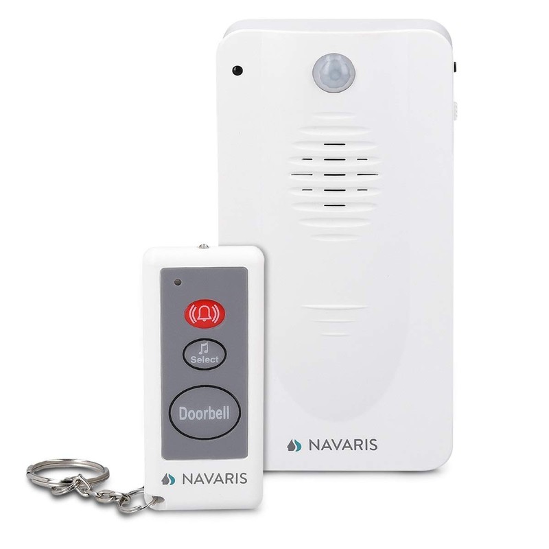 Navaris Doorbell with Motion Sensor Set - Includes Remote Control