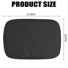 Bittwee Car Armrest Seat Box Cover, Universal Leather Comfortable Breathable Waterproof Automotive Center Console Cushion Pad Protector, Vehicle Decor Accessories Universal for SUV Truck RV（Black）