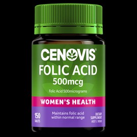 Cenovis Buy Cenovis Folic Acid 500mcg 150 Tablets Online | Chempro Chemists