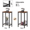 HOOBRO Tall Side Table, Industrial End Telephone Table with Adjustable