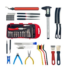 3D Printer Tool Kit, 67pcs 3D Printer Accessory with Scraper, Nozzle Tool, Micro Cutter, Tweezer, Mat and Necessary Tools for Debarring, Cleaning, Remove, Smoothing, Drilling, Craving