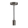 Knightsbridge 6 Inch E27 Contemporary Pendant Set in Black Nickel