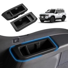 Cartist Toyota Land Cruiser 250 Rankle 250 Door Cup Holder TPE Material Fits 2024 to Current 3rd Row Specifications Shock Absorption Front Door Drink Holder Anti Skid Storage Box Dedicated Design