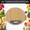 Digital Kitchen Scale Round Bamboo Electric Meat Food Weighing Scale