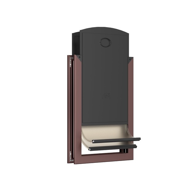 Aluminum Extra Large Dog Door with Two Sliding Lock Panels,