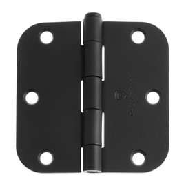 Cauldham (24 Pack) Heavy-Duty 3-1/2" Interior Door Hinges with 5/8" Radius Corners - Black